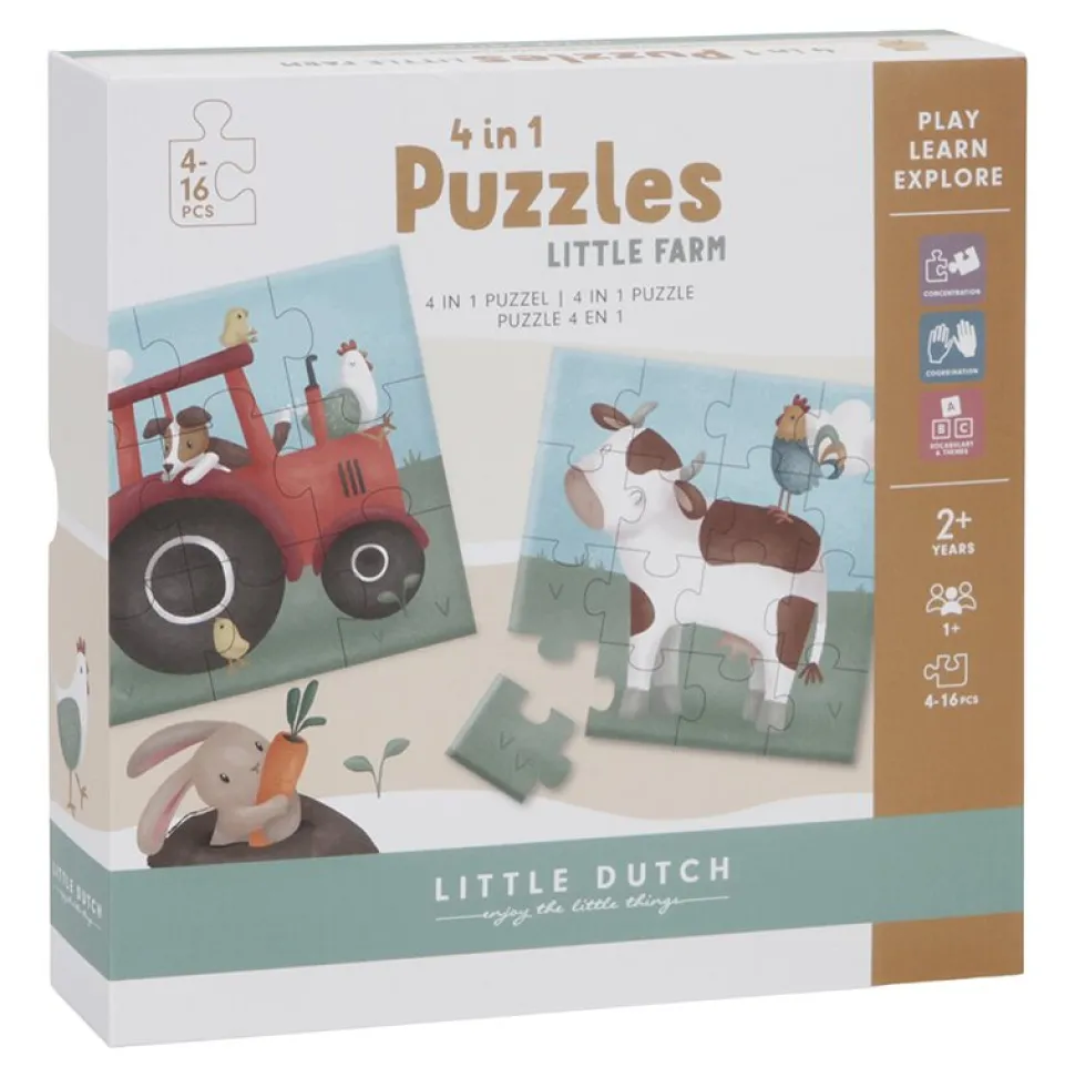 4 in 1 puzzel Little Farm