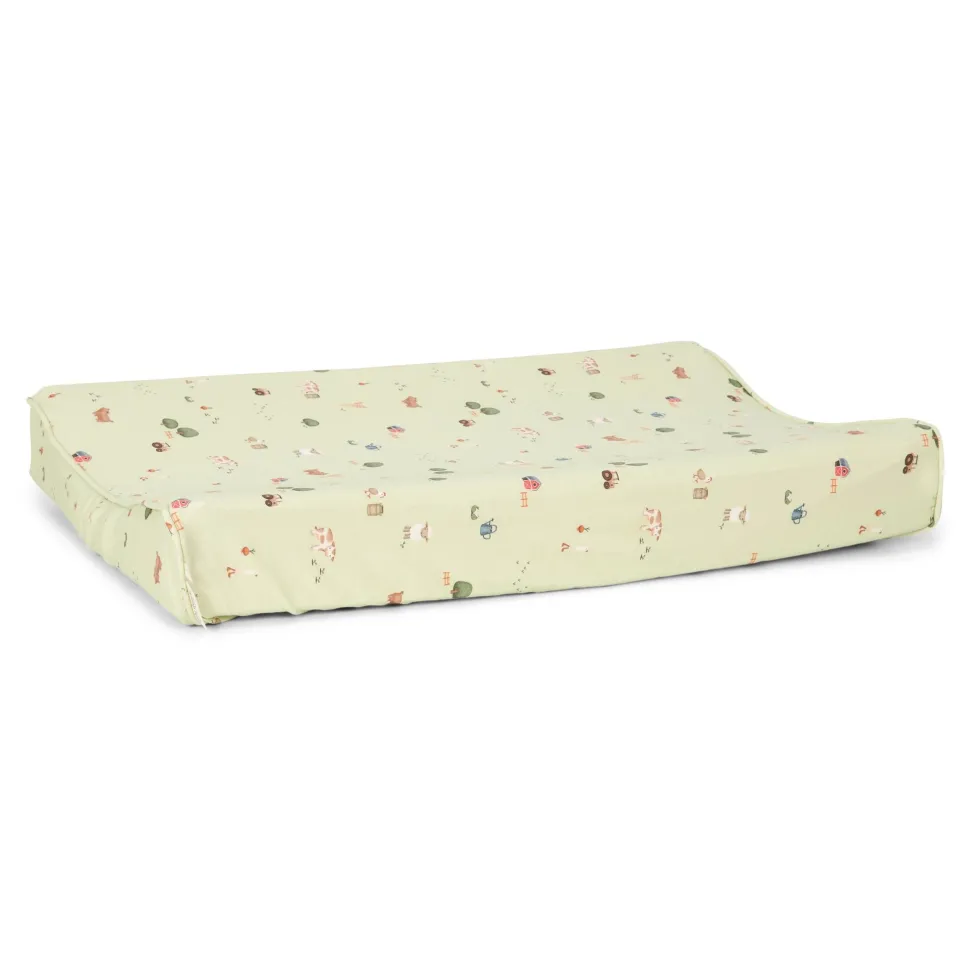 Aankleedkussenhoes - Groen - Little Farm