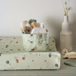 Aankleedkussenhoes - Groen - Little Farm