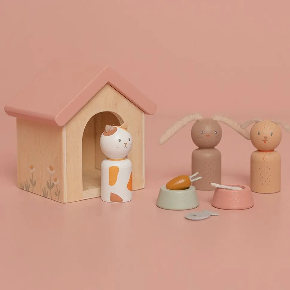 Aanvulset poppenhuis huisdieren