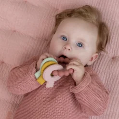 Bijtspeeltje sleutelbos roze