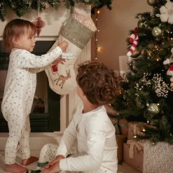 Eendelige kerst pyjama – Beige