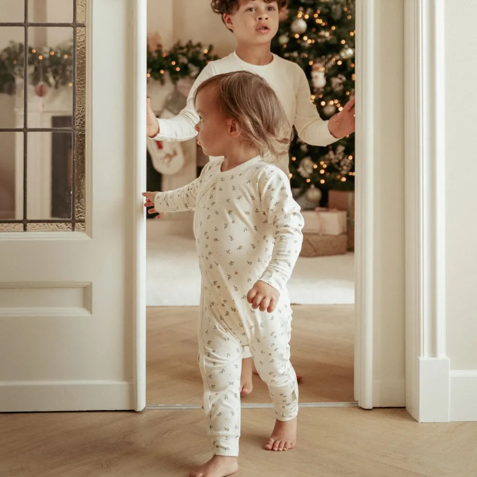 Eendelige kerst pyjama – Beige
