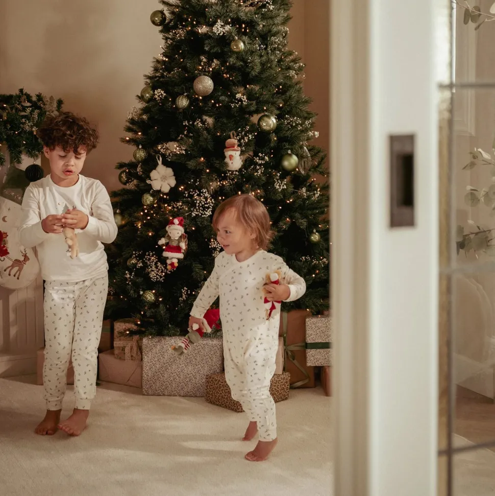Eendelige kerst pyjama – Beige