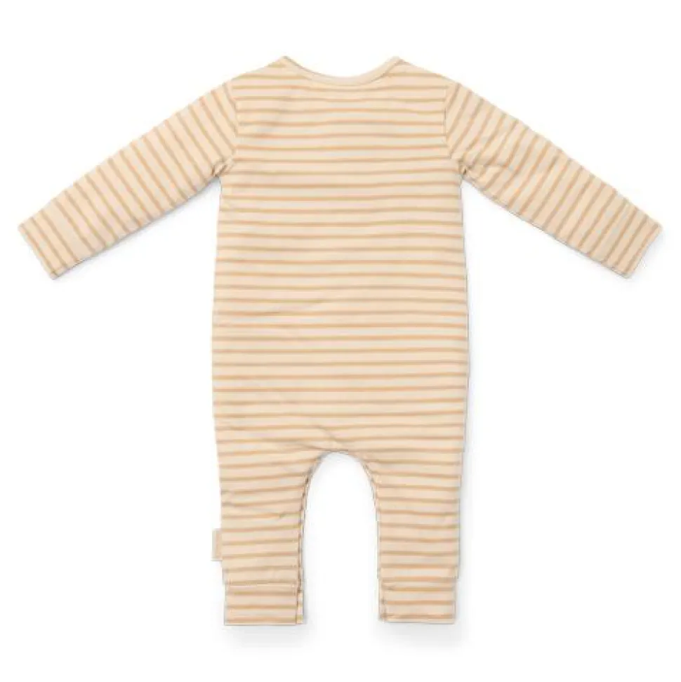 Eendelige pyjama - Zand - Gestreept