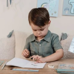 Etui met inhoud - Blauw - Forest Friends