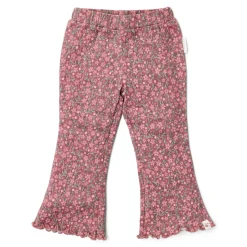 Flared broek - Roze - Fairy Garden - Bloemen