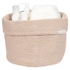 Gebreid commodemandje rond Beige