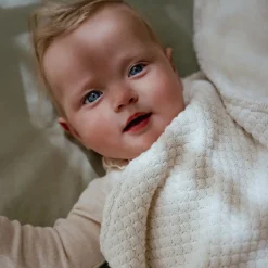 Gebreid ledikantdeken - Fleece – Wit – Essentials