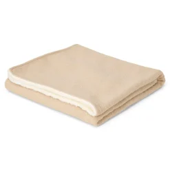 Gebreid wiegdeken - fleece - Beige - Essentials