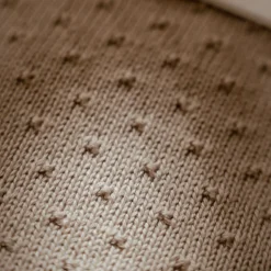 Gebreid wiegdeken - fleece - Beige - Essentials