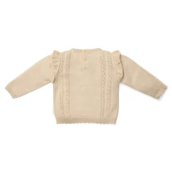 Gebreide trui - Ruffle - Zand - Fairy Garden