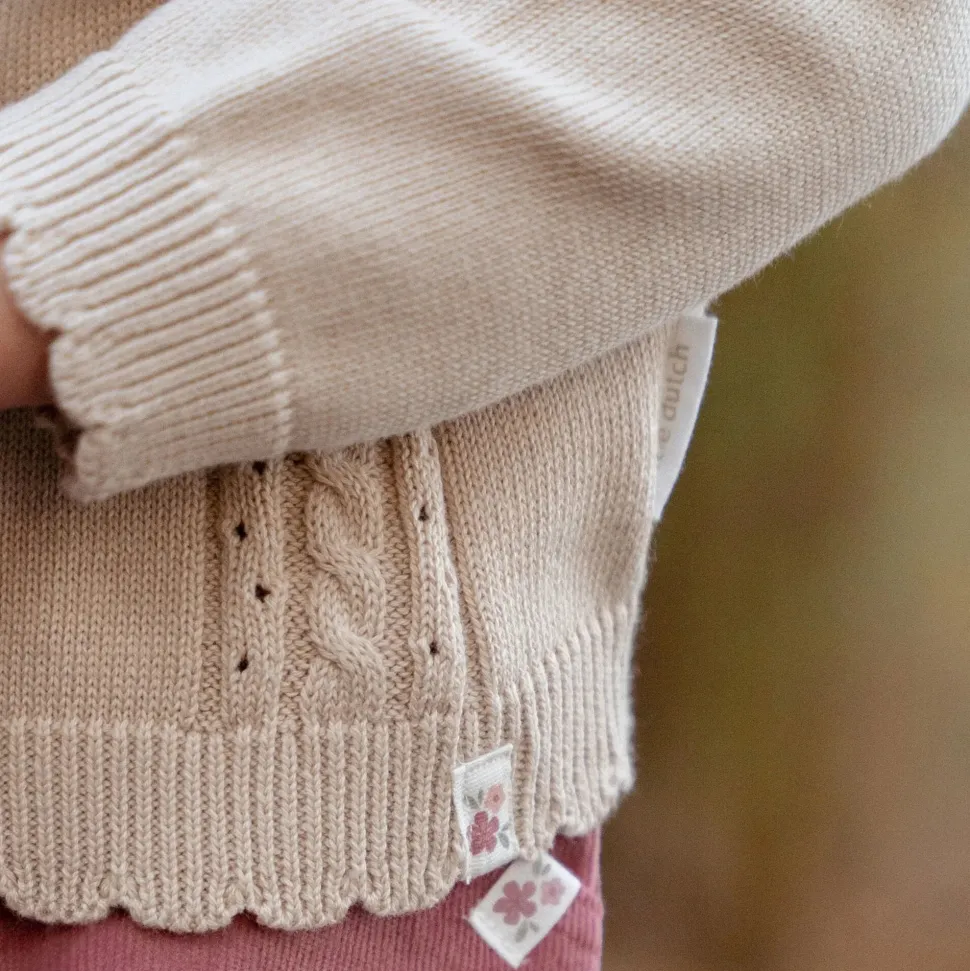 Gebreide trui - Ruffle - Zand - Fairy Garden