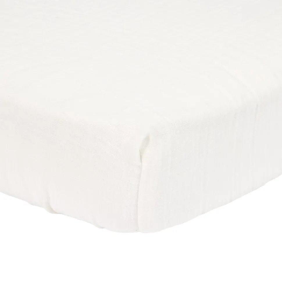 Hoeslaken hydrofiel wieg Soft White