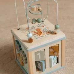 Houten activiteitenkubus - Blauw - Forest Friends