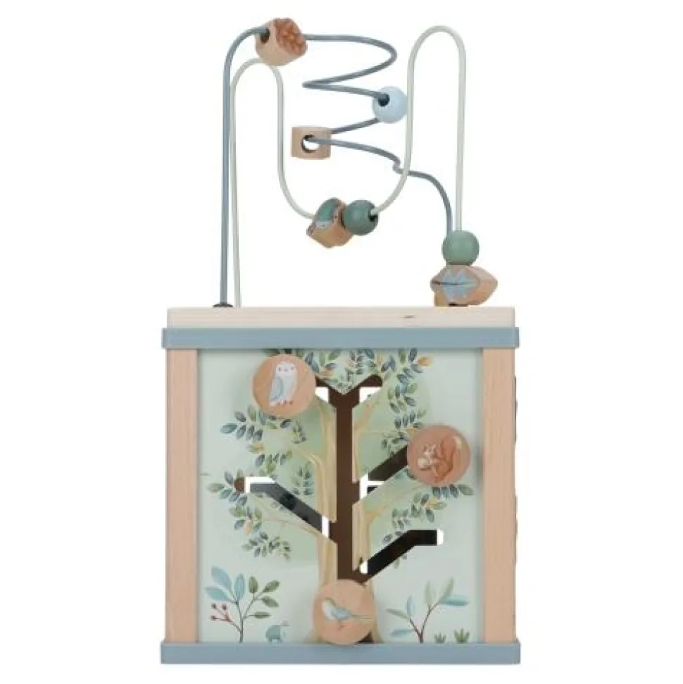 Houten activiteitenkubus - Blauw - Forest Friends
