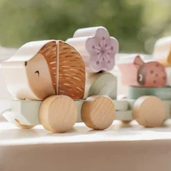 Houten Blokkentrein - Roze - Fairy Garden