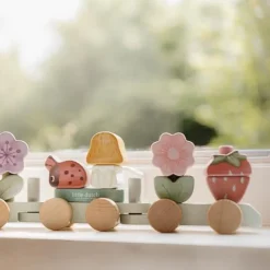 Houten Blokkentrein - Roze - Fairy Garden