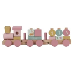 Houten Blokkentrein - Roze - Fairy Garden