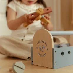 Houten gereedschapskist - Blauw - Essentials