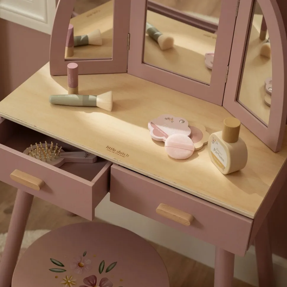 Houten kaptafel groot– Roze – Essentials