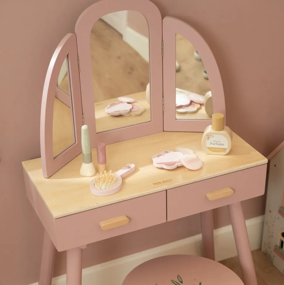 Houten kaptafel groot– Roze – Essentials