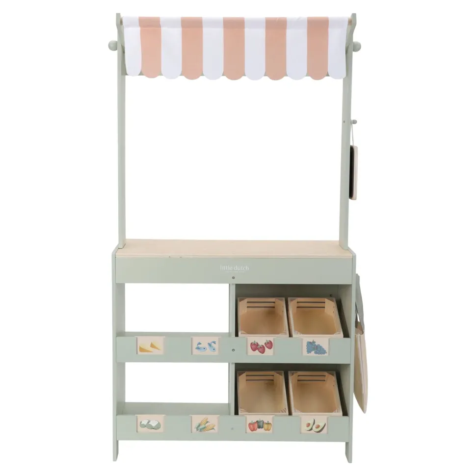 Houten marktkraam - Groen