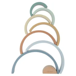 Houten Stapelregenboog - Blauw - Forest Friends
