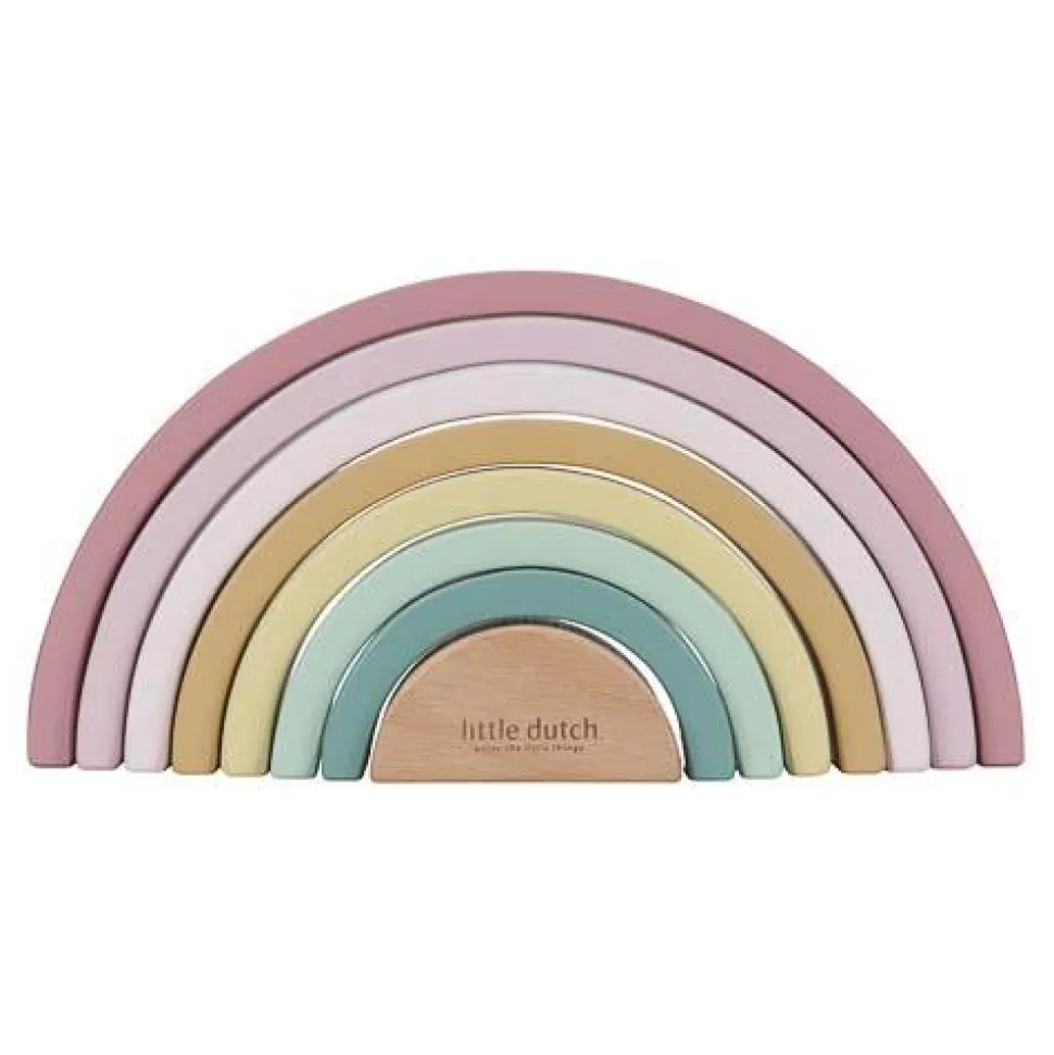 Houten Stapelregenboog - Roze - Fairy Garden
