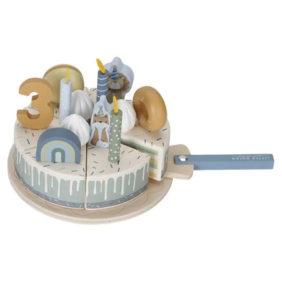 Houten Verjaardagstaartje - Blauw - Essentials