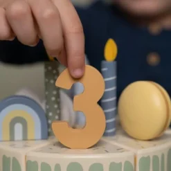 Houten Verjaardagstaartje - Blauw - Essentials