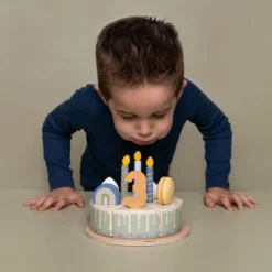 Houten Verjaardagstaartje - Blauw - Essentials