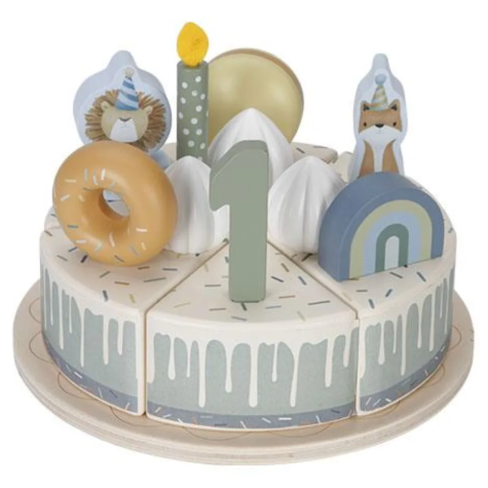 Houten Verjaardagstaartje - Blauw - Essentials