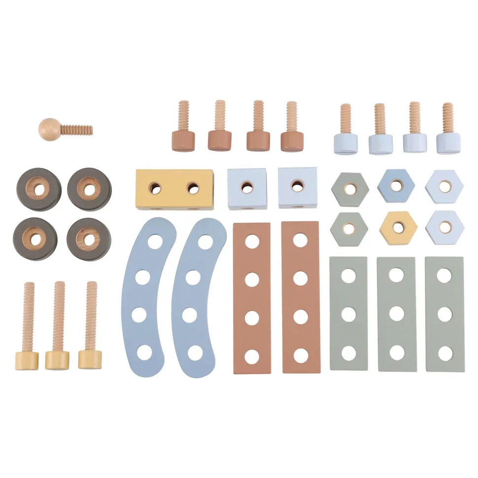 Houten werkbank - Blauw