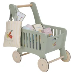 Houten winkelwagen - Groen