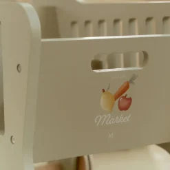 Houten winkelwagen - Groen