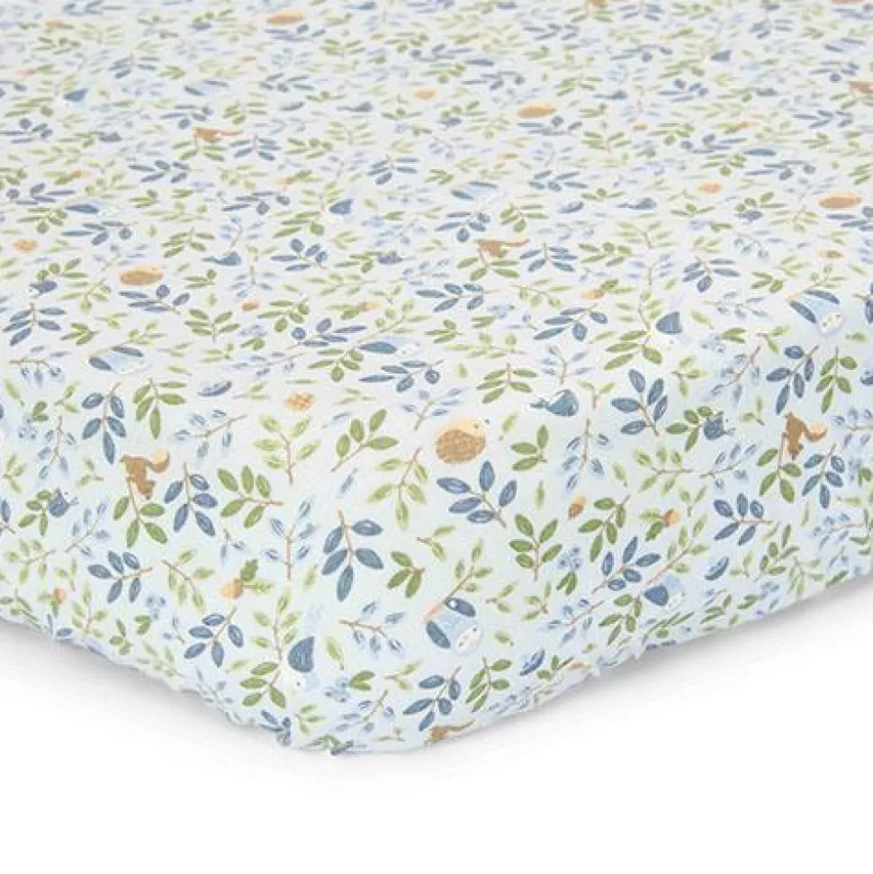 Junior hoeslaken - Blauw - Maat Junior - Forest Friends - Forest Adventure