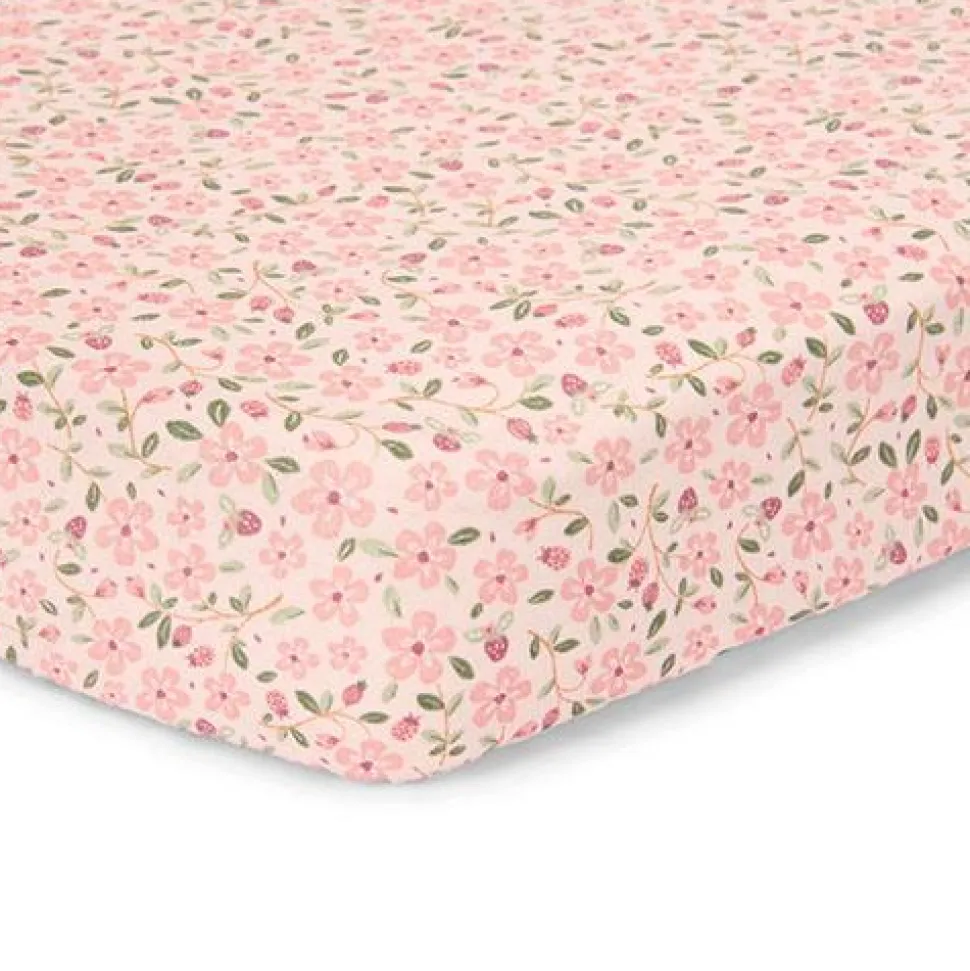 Junior hoeslaken - Roze - Maat Junior - Fairy Garden - Fairy Floral