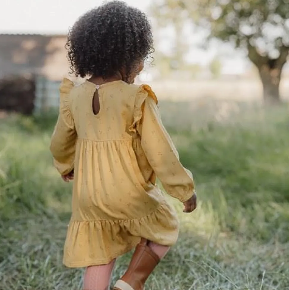 Jurk lange mouw - Geel - Little Farm