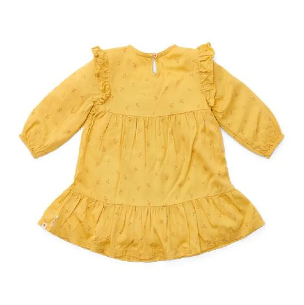 Jurk lange mouw - Geel - Little Farm