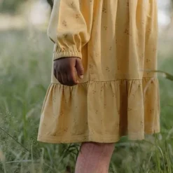 Jurk lange mouw - Geel - Little Farm