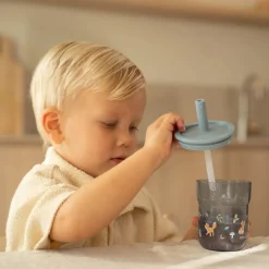 Kinderglas 250 ml Met Rietje Forest Friends
