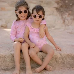 Kinderzonnebril Rond Lichtroze