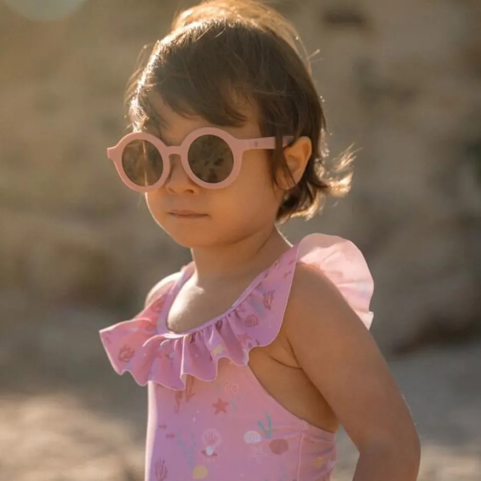 Kinderzonnebril Rond Lichtroze