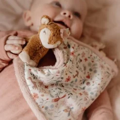 Knuffeldoekje print Hert - Roze - Fairy Garden