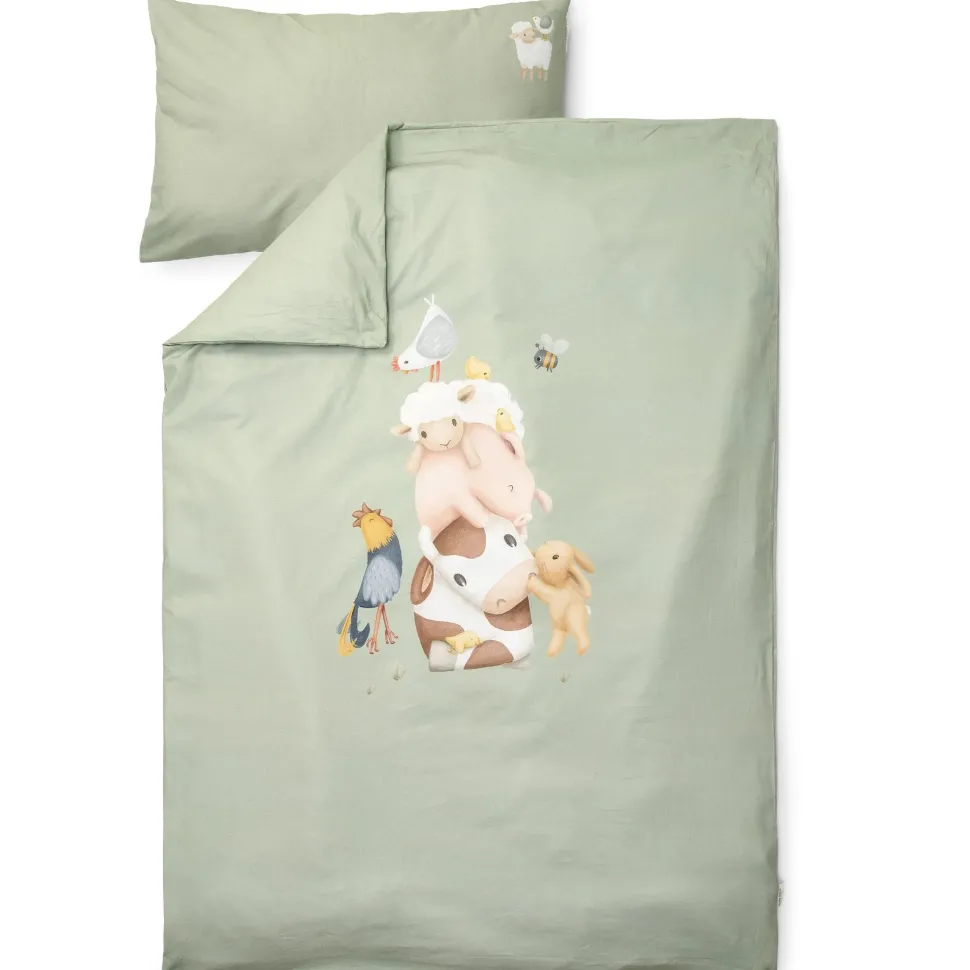 Ledikant dekbedovertrek - Groen - Little Farm