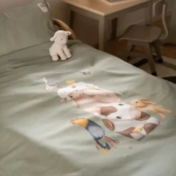 Ledikant dekbedovertrek - Groen - Little Farm