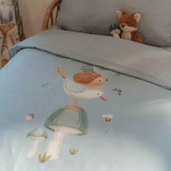 Ledikant dekbedovertrek - Blauw - Forest Friends