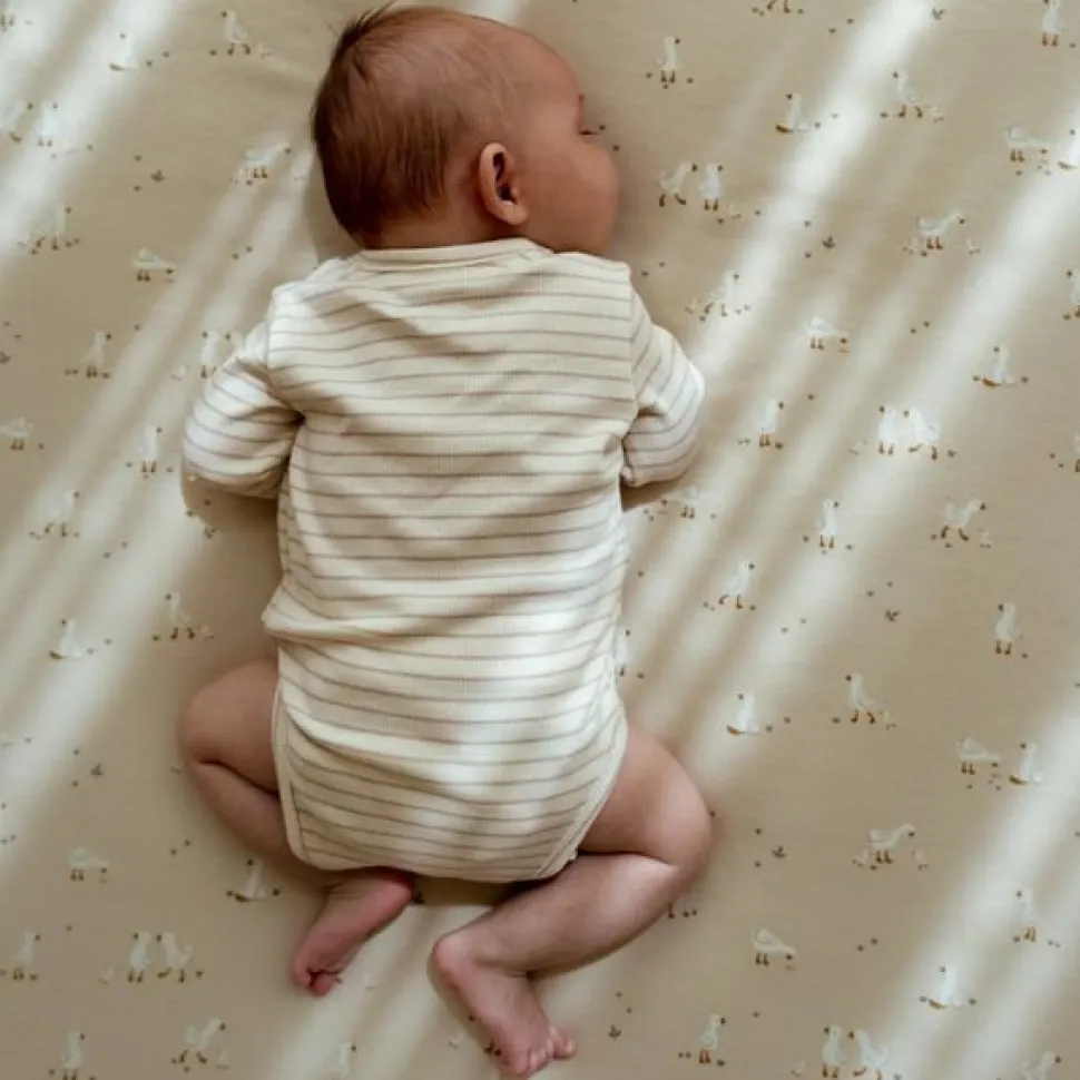 Ledikant deken - Beige - Little Goose - Moon & Stars