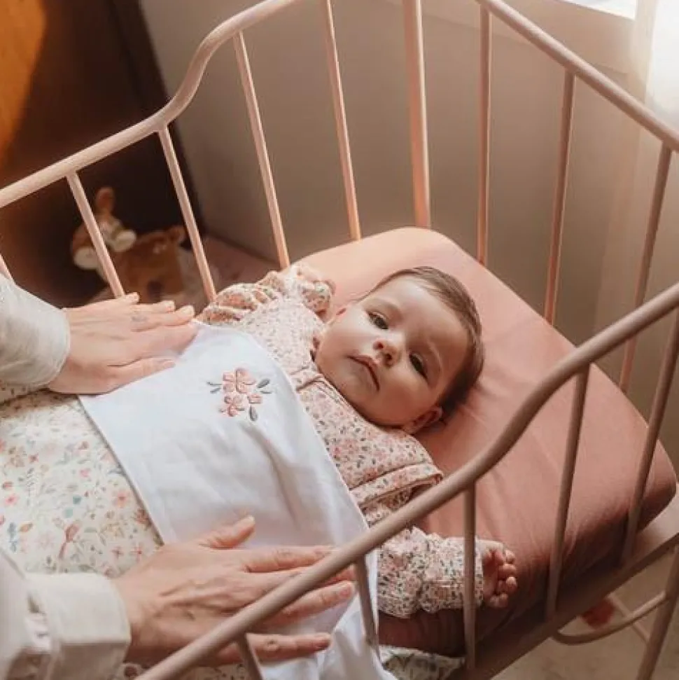 Ledikant hoeslaken - Roze - Essentials